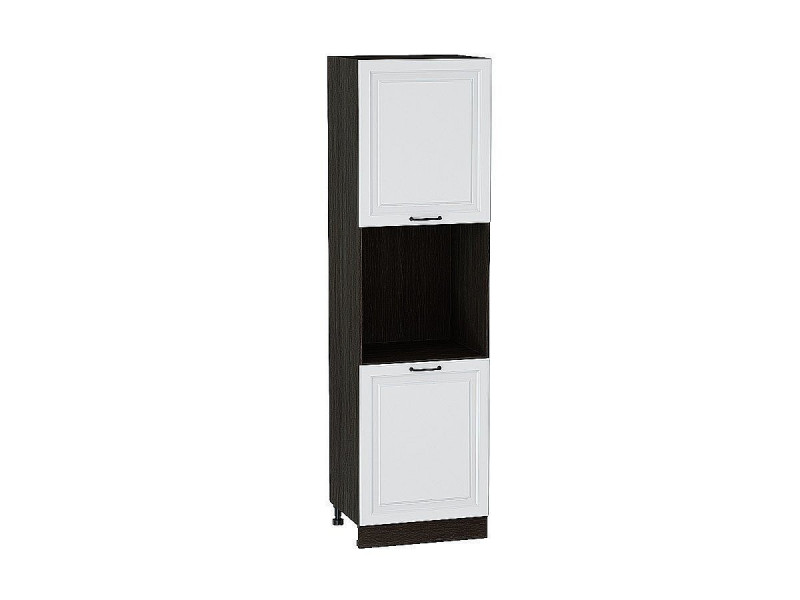 2132*600* Шкаф пенал с 2-мя дверцами под технику Ницца Blanco Graphite