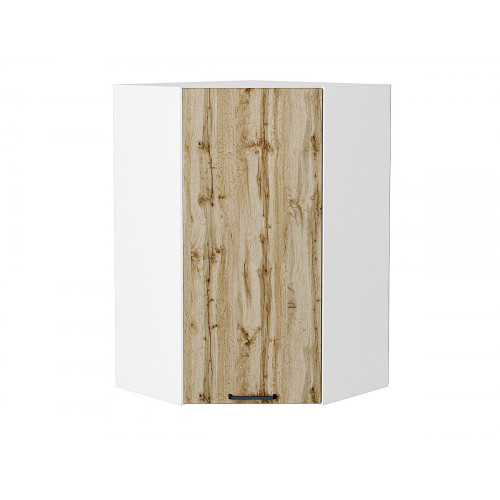 920*600*600 Шкаф верхний угловой Флэт Wotan Oak 2S Белый