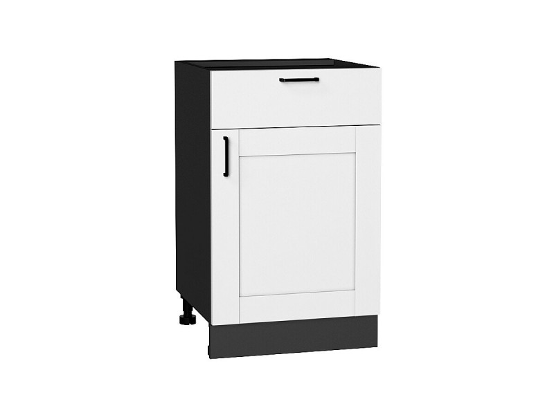 Кухня 816*500*Шкаф нижний с 1-ой дверцей и ящиком Лофт Super White/Graphite