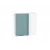 716*700* Шкаф верхний прямой угловой Флэт Grey-green In 2S Белый