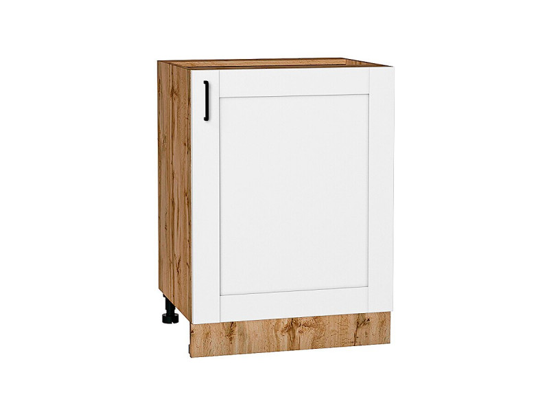 Кухня 816*600*Шкаф нижний с 1-ой дверцей Лофт Super White/Дуб Вотан