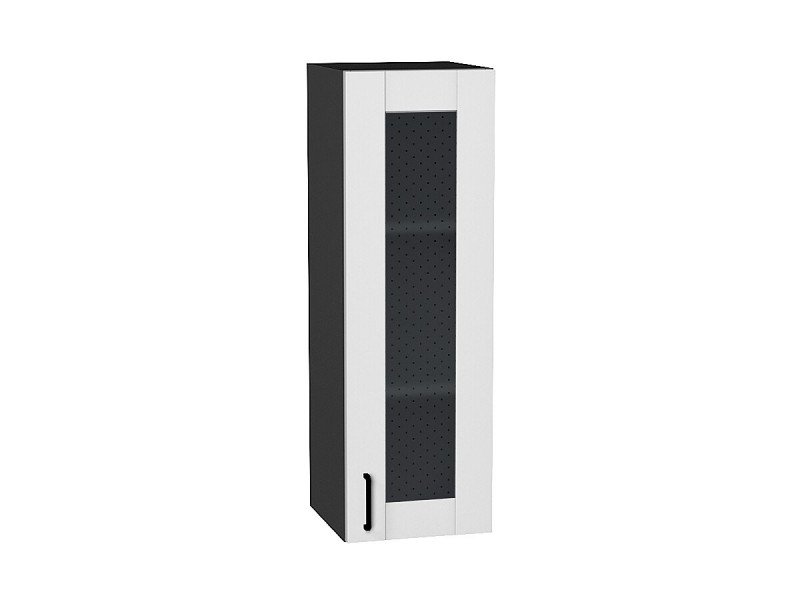 Кухня 920*300*Шкаф верхний с 1-ой остекленной дверцей Лофт Super White/Graphite