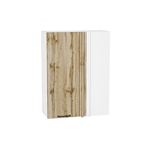 Шкаф верхний прямой угловой Флэт Wotan Oak 2S Белый (920*690*345)