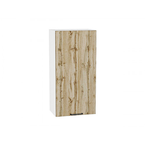 920*500* Шкаф верхний с 1-ой дверцей Флэт Wotan Oak 2S Белый