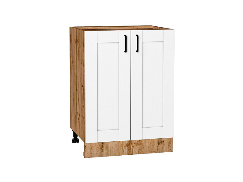 Кухня 816*600*Шкаф нижний с 2-мя дверцами Лофт Super White/Дуб Вотан