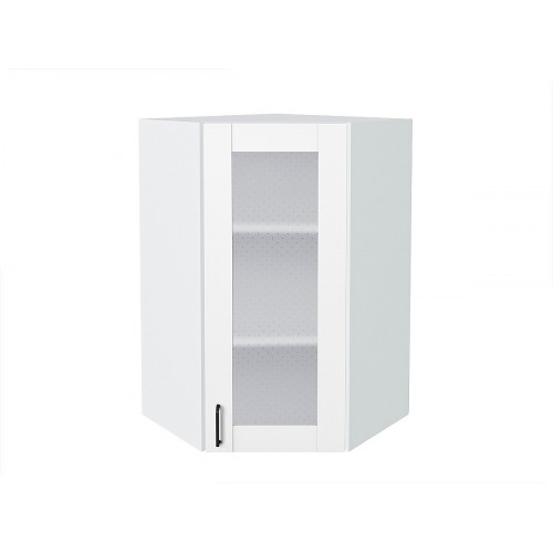 920*600*600Шкаф верхний угловой остекленный Лофт Super White/Белый