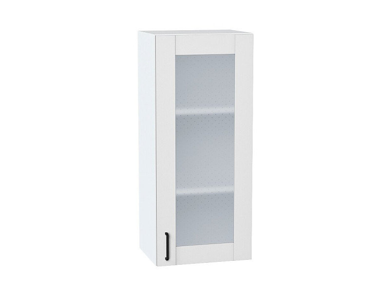 Кухня 920*400*Шкаф верхний с 1-ой остекленной дверцей Лофт Super White/Белый