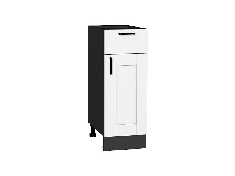 Кухня 816*300*Шкаф нижний с 1-ой дверцей и ящиком Лофт Super White/Graphite